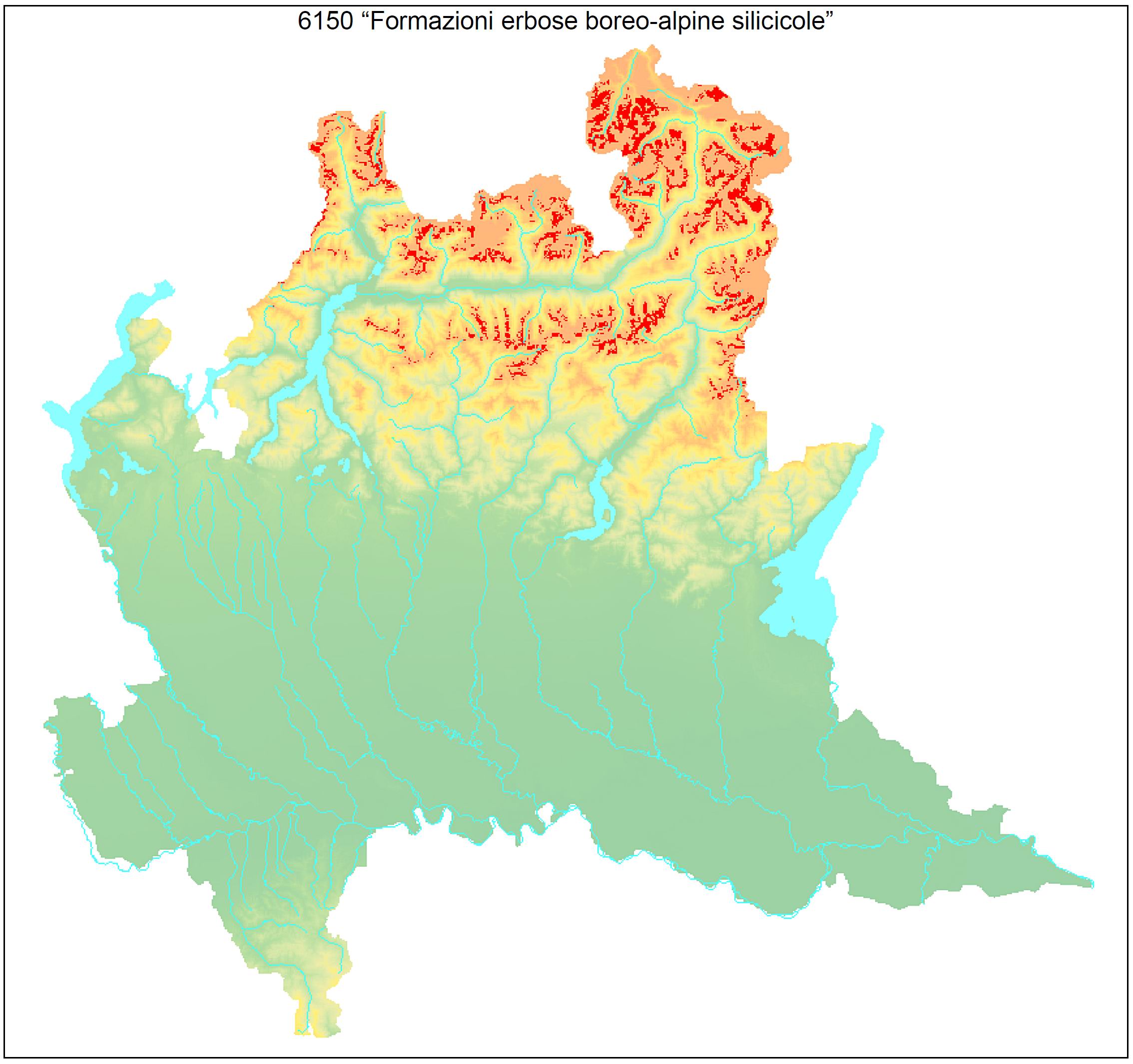 distribuzione potenziale habitat terrestri
